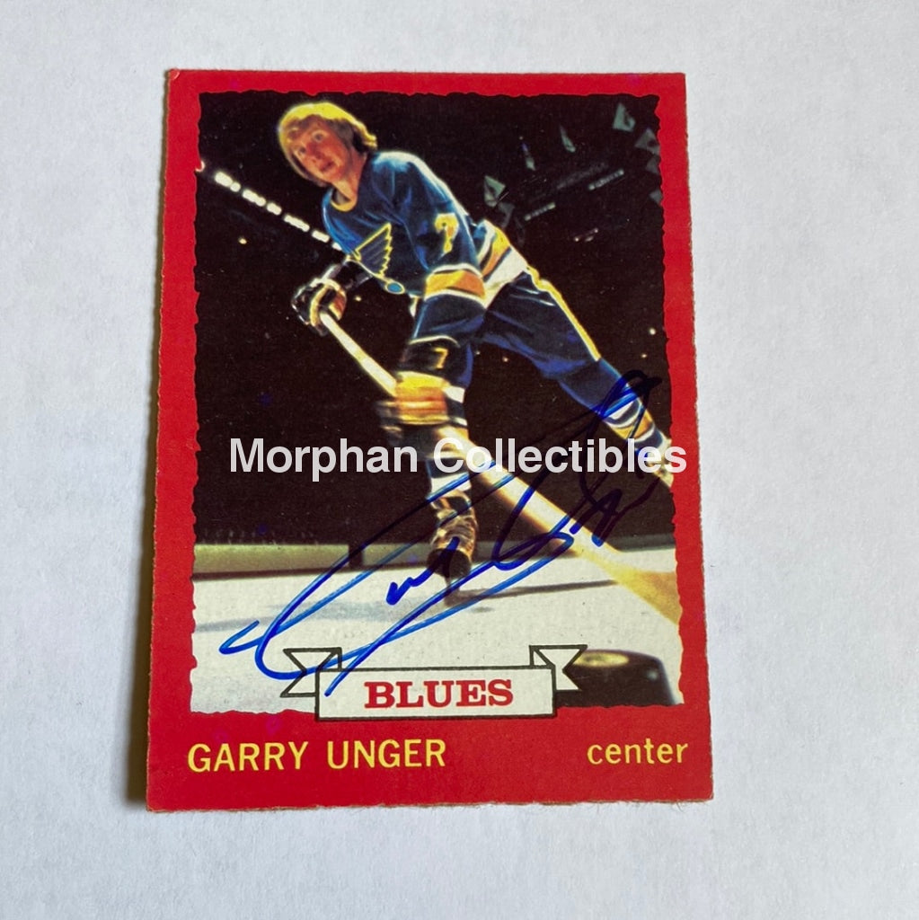 Garry Unger - Autographed Card Opc 1973-74