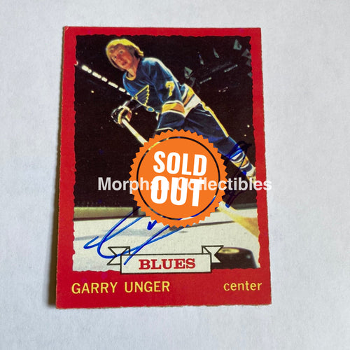 Garry Unger - Autographed Card Opc 1973-74