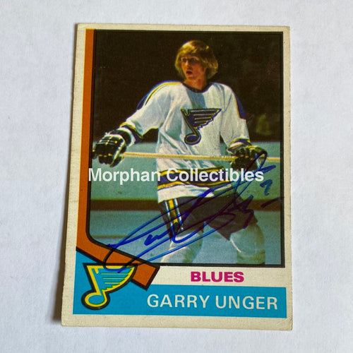 Garry Unger - Autographed Card Opc 1974-75