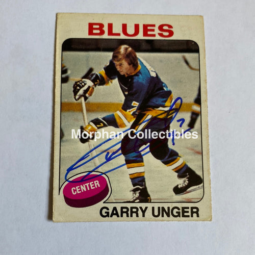 Garry Unger - Autographed Card Opc 1975-76