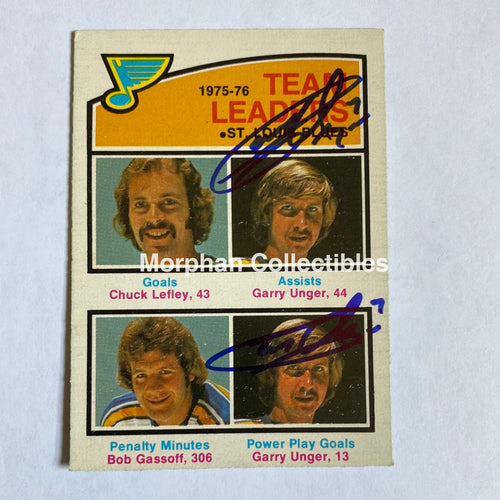 Garry Unger - Autographed Card Opc 1976-77