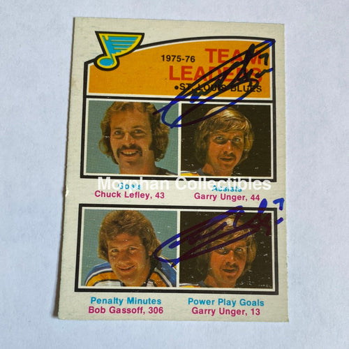 Garry Unger - Autographed Card Opc 1976-77