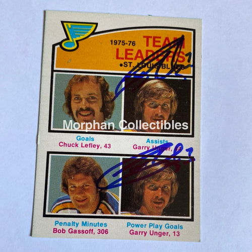 Garry Unger - Autographed Card Opc 1976-77