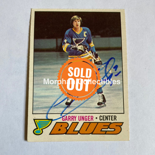 Garry Unger - Autographed Card Opc 1977-78