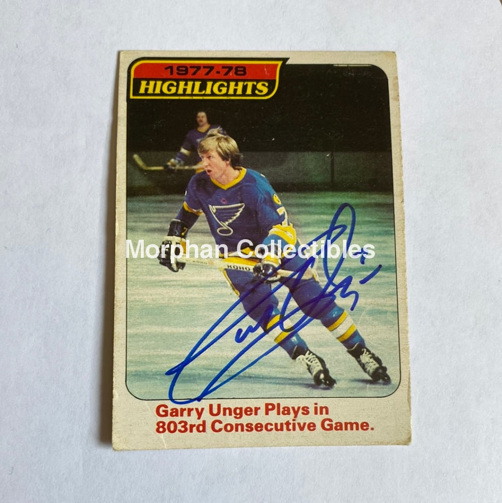 Garry Unger - Autographed Card Opc 1978-79