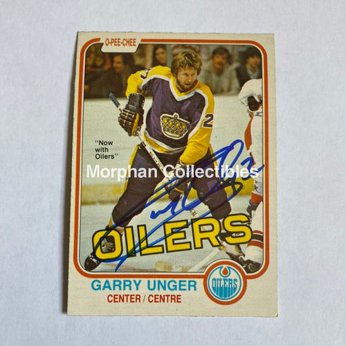 Garry Unger - Autographed Card Opc 1981-82