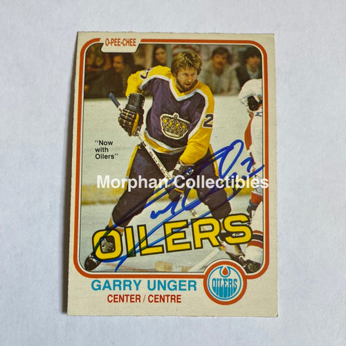 Garry Unger - Autographed Card Opc 1981-82