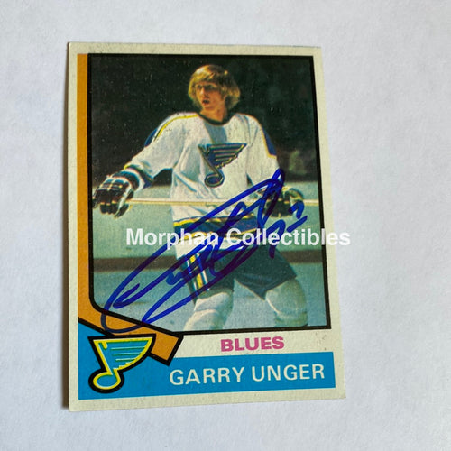 Garry Unger - Autographed Card Topps 1974-75
