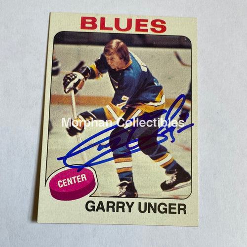 Garry Unger - Autographed Card Topps 1975-76