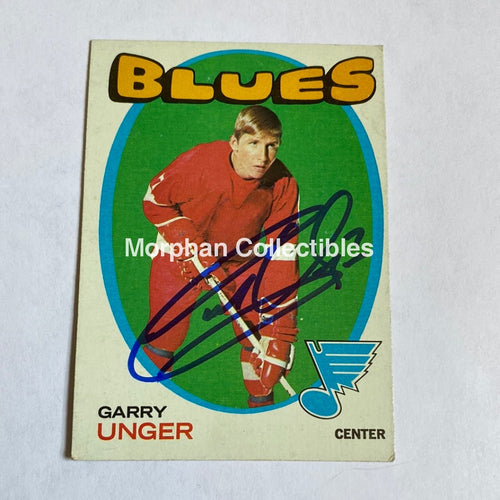 Garry Unger - Autographed Card Topps1971-72