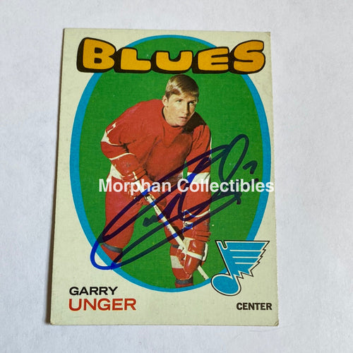 Garry Unger - Autographed Card Topps1971-72