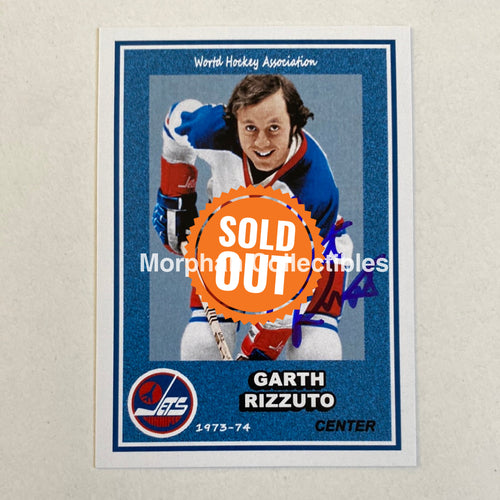 Garth Rizzuto - Autographed Card Custom Winnipeg Jets