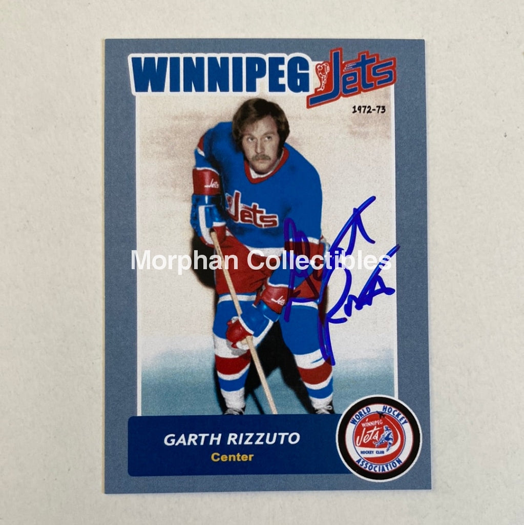 Garth Rizzuto - Autographed Card Custom Winnipeg Jets