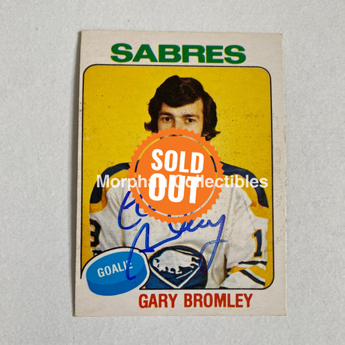 Gary Bromley - Autographed Card Opc 1975-76