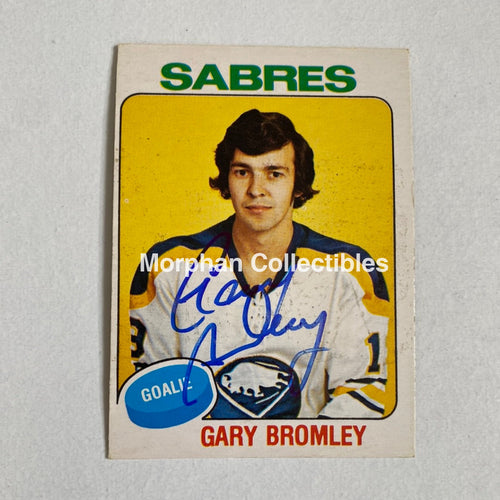 Gary Bromley - Autographed Card Opc 1975-76