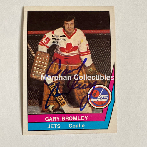 Gary Bromley - Autographed Card Opc 1977-78 Wha