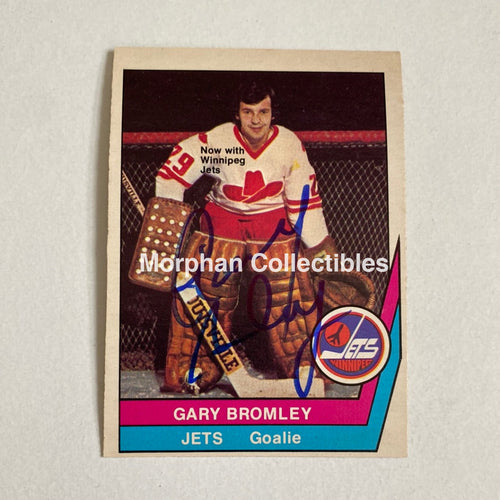 Gary Bromley - Autographed Card Opc 1977-78 Wha
