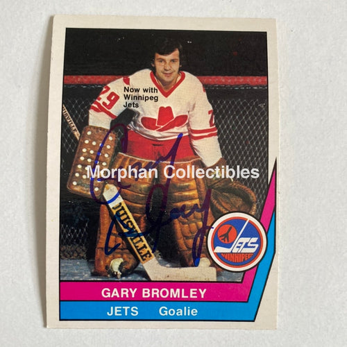 Gary Bromley - Autographed Card Opc 1977-78 Wha