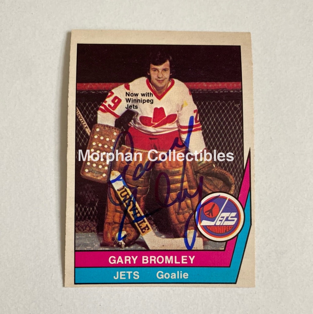 Gary Bromley - Autographed Card Opc 1977-78 Wha