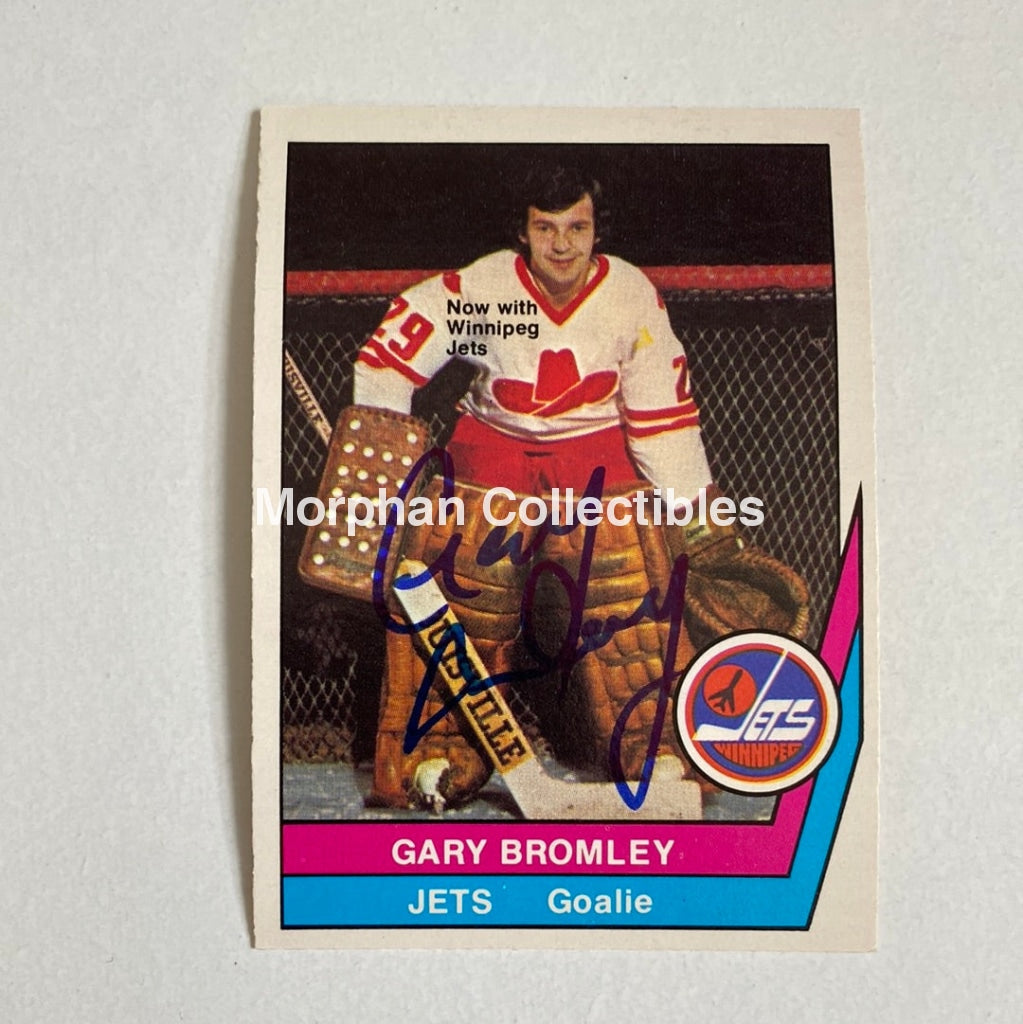 Gary Bromley - Autographed Card Opc 1977-78 Wha