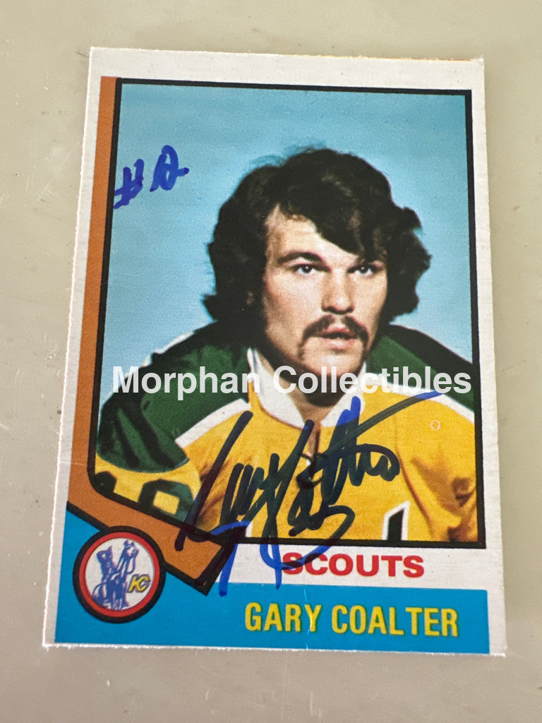 Gary Coalter - Autographed Card - 1974-75 OPC Card