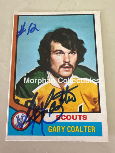 Gary Coalter - Autographed Card - 1974-75 OPC Card