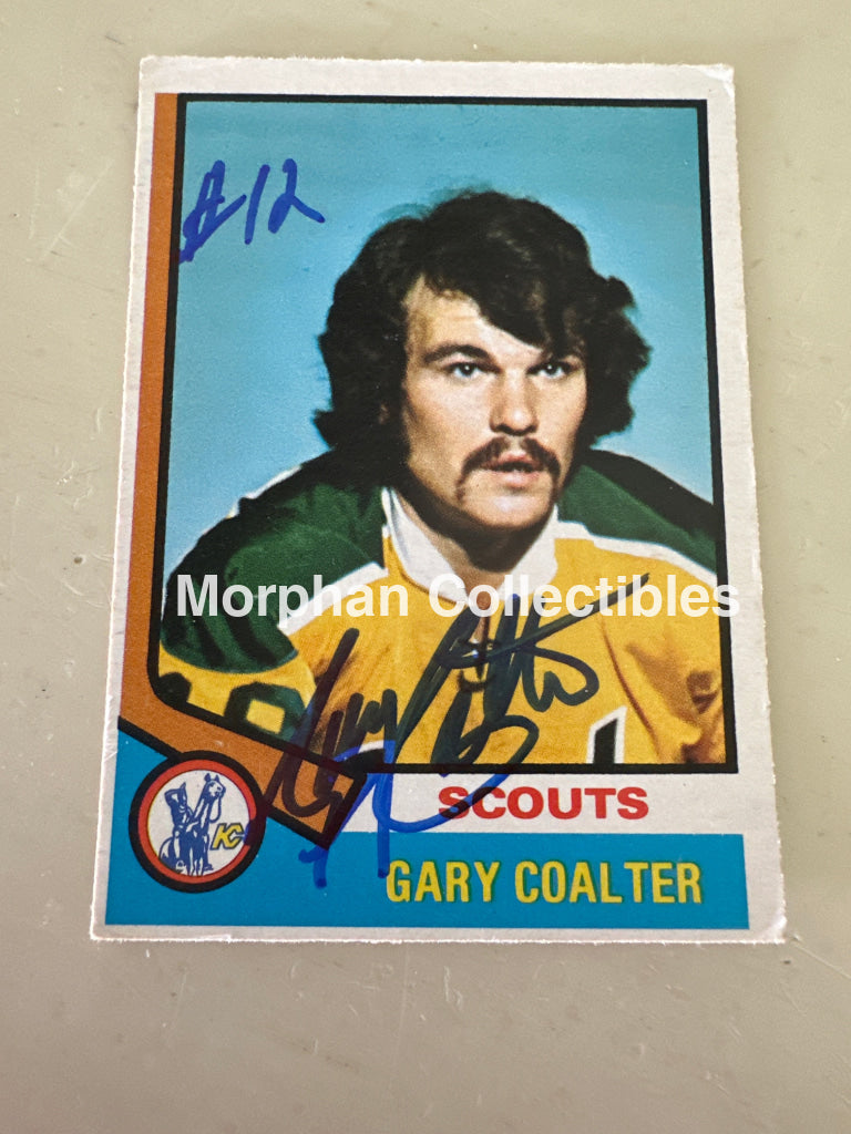 Gary Coalter - Autographed Card - 1974-75 OPC Card