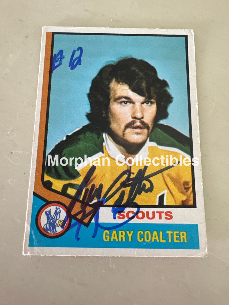 Gary Coalter - Autographed Card - 1974-75 OPC Card