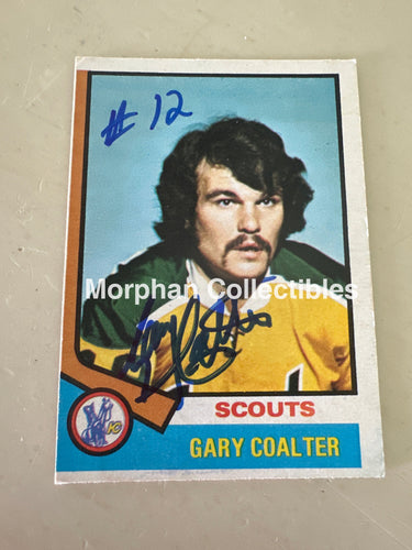 Gary Coalter - Autographed Card - 1974-75 OPC Card
