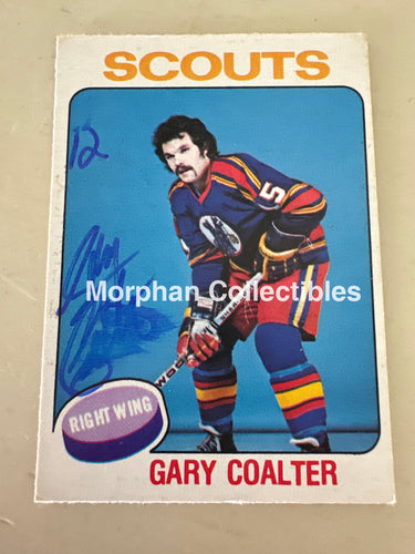 Gary Coalter - Autographed Card - 1975-76 OPC smear Card