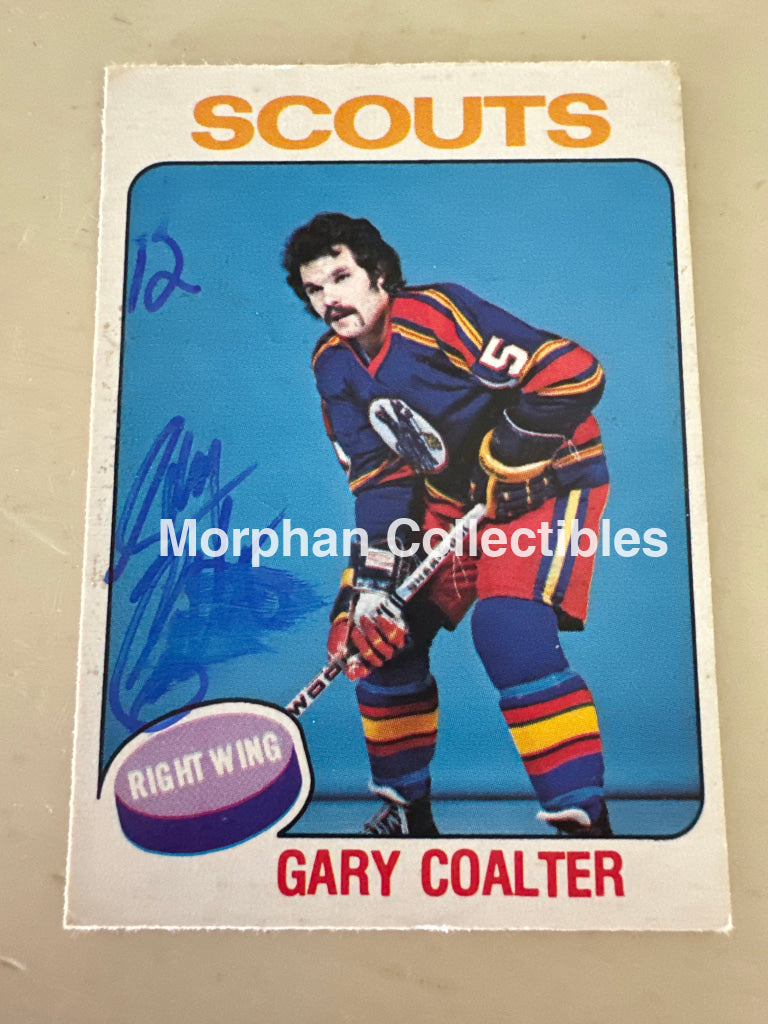 Gary Coalter - Autographed Card - 1975-76 OPC smear Card