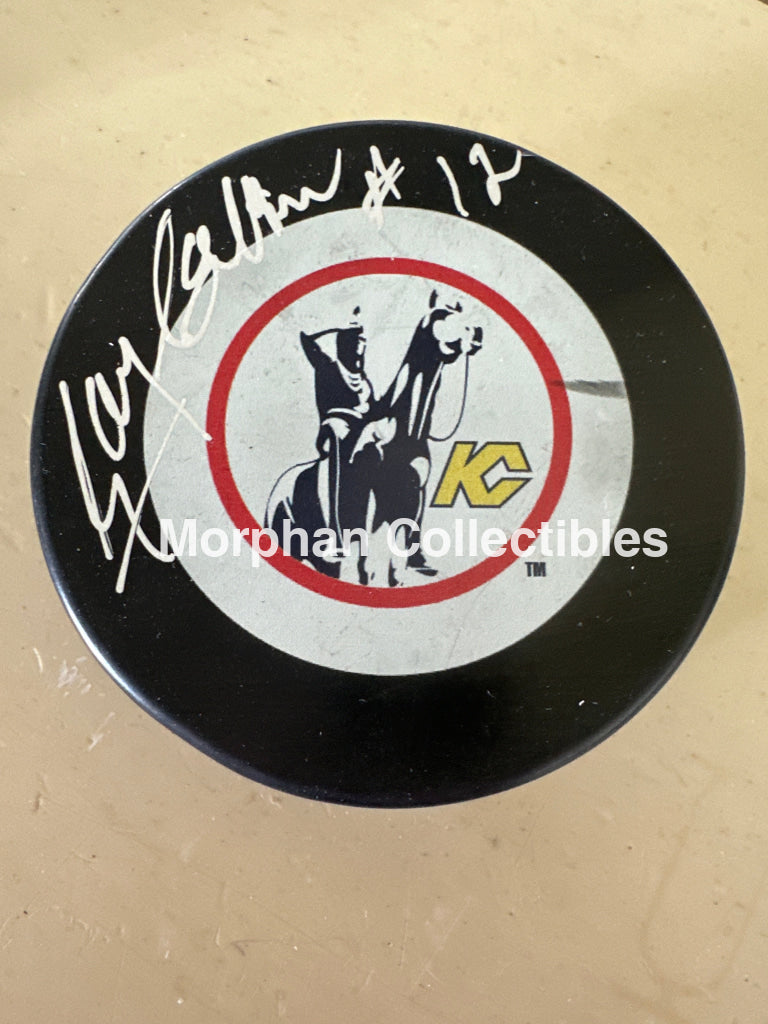 Gary Coalter - Autographed Puck - Kansas City Scouts Puck
