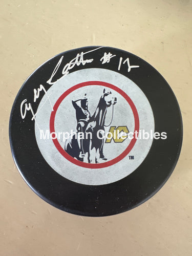 Gary Coalter - Autographed Puck - Kansas City Scouts Puck