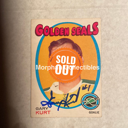 Gary Kurt - Autographed Card 1972-73 Opc