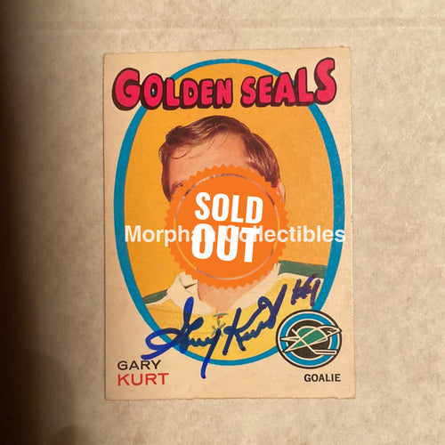 Gary Kurt - Autographed Card 1972-73 Opc