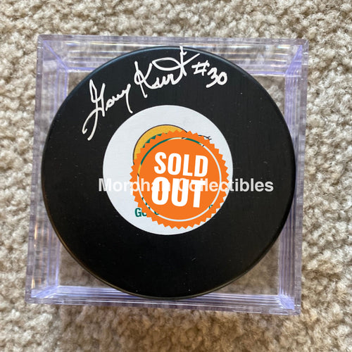 Gary Kurt - Autographed Puck California Seals