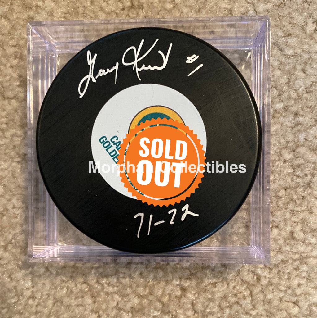 Gary Kurt - Autographed Pick California Seals Puck