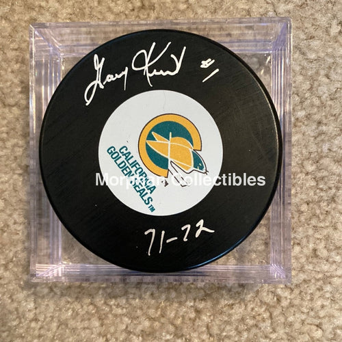 Gary Kurt - Autographed Pick California Seals Puck