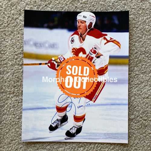 Gary Leeman - Autographed 8X10 Photo Calgary Flames