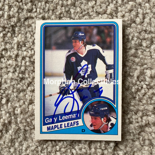 Gary Leeman - Autographed Card 1984 - 85 Opc Rookie