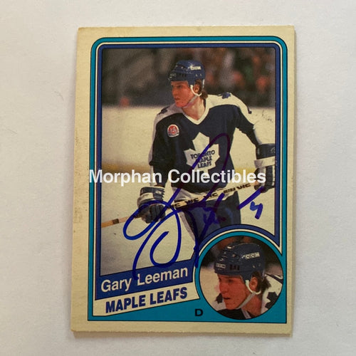 Gary Leeman - Autographed Card 1984-85 Opc Rookie