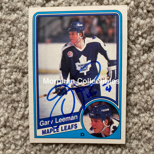 Gary Leeman - Autographed Card 1984 - 85 Opc Rookie