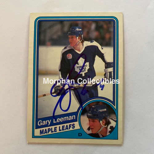 Gary Leeman - Autographed Card 1984-85 Opc Rookie