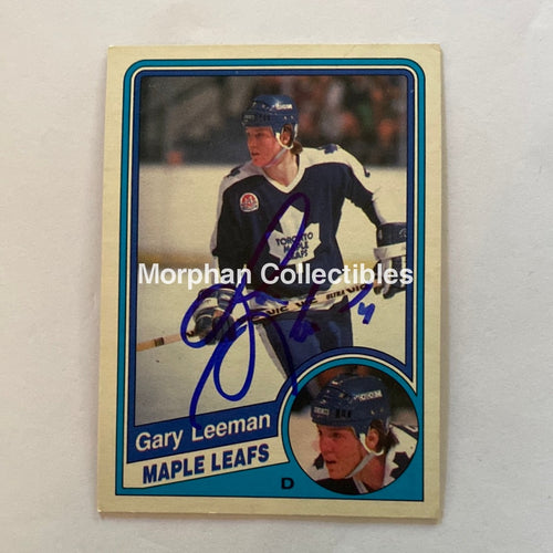 Gary Leeman - Autographed Card 1984-85 Opc Rookie