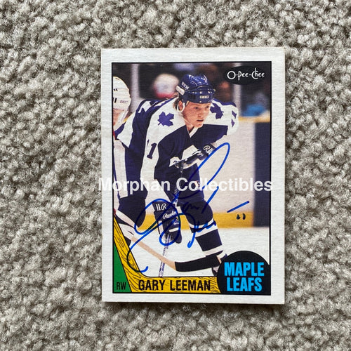 Gary Leeman - Autographed Card 1987 - 88 Opc