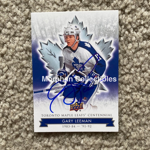 Gary Leeman - Autographed Card Leafs Centennial