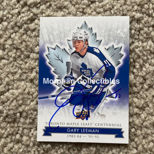 Gary Leeman - Autographed Card Leafs Centennial