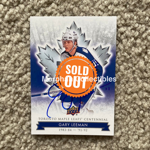 Gary Leeman - Autographed Card Leafs Centennial