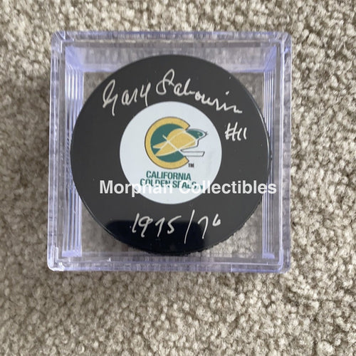 Gary Sabourin - Autographed California Golden Seals Puck