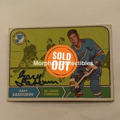 Gary Sabourin - Autographed Card 1968-69 Opc